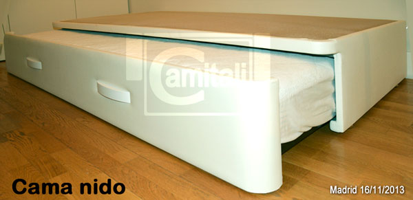 cama nido doble sin arcon, solo cama con cama nido arrastre