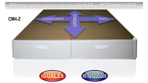 Canapé con cajones laterales IGUALES cama canape cajones