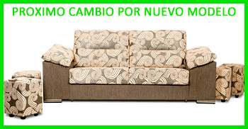 Sofá cama grande cuatro pouff