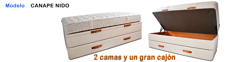 cama con cajones laterales