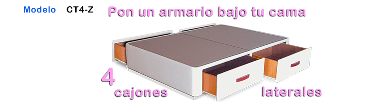 cama con cajones laterales